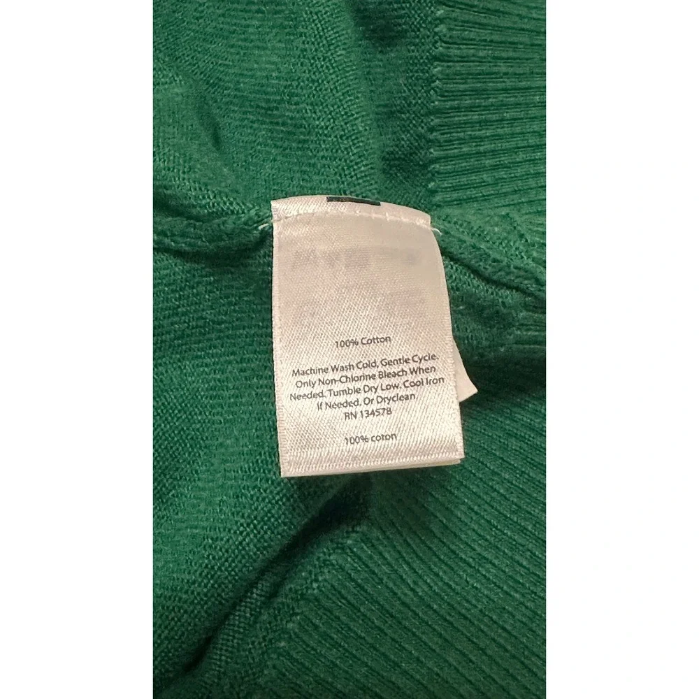 Vineyard Vines Mens Green Cotton Quarter Zip Pullover Sweater Size M RN 134578